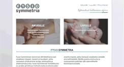 Desktop Screenshot of fysiosymmetria.fi